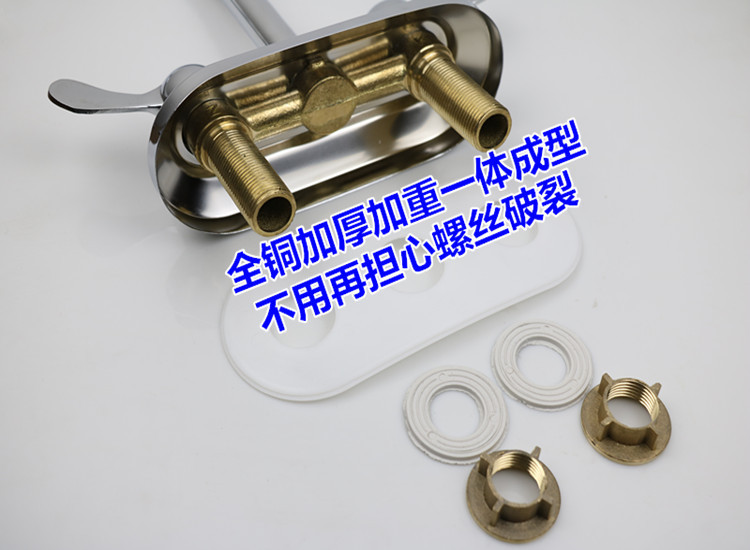 All-copper kitchen basin, cold and hot water faucet switch, double and triple holes, washbasin, sink, water, cold and hot water undefined