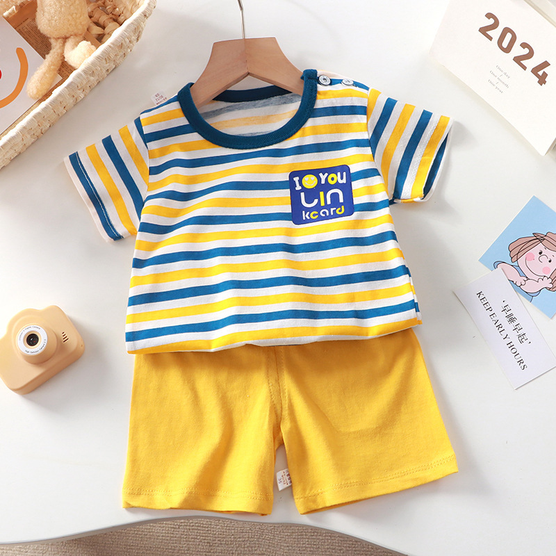 K078-blue and orange short sleeves