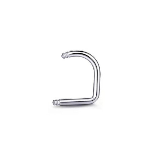 S-Bar D-Bar Nose Ring, Stainless Steel Horseshoe Bar, Nose Dimple Stud, DIY Replacement Bar for Ear, Nose, and Lip Rings—Piercing Jewelry Accessories