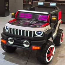新款儿童电动汽车越野车可坐人遥控车男女宝宝玩具车吉普车