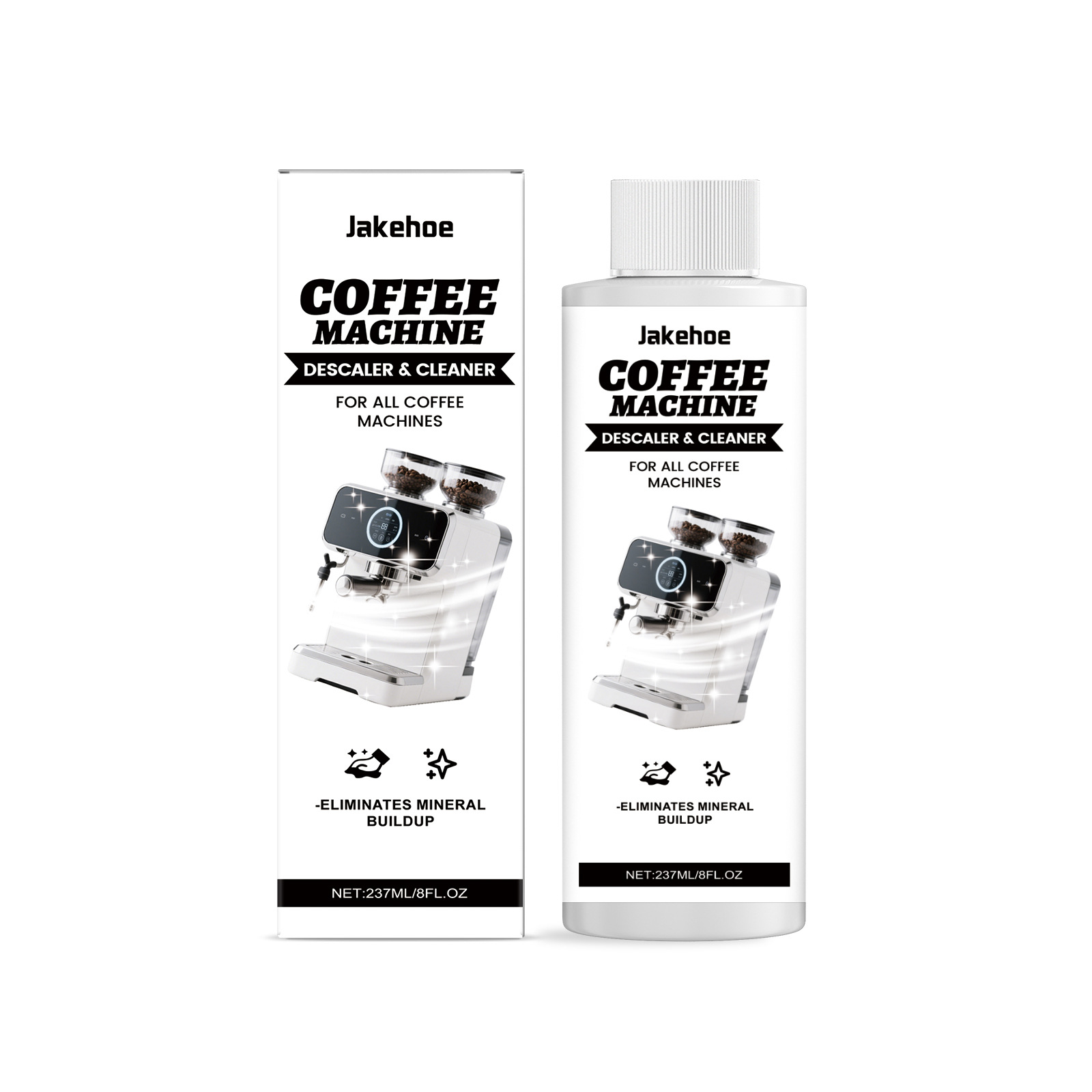 JAKEHOE desincrustante para la máquina de café, limpieza diaria, manchas, escala, limpieza de filtro, cuidado de cafeteria doméstica