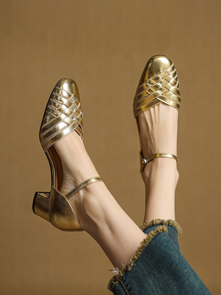 CHIKO Cardea Round Toe Block Heels Pumps Shoes