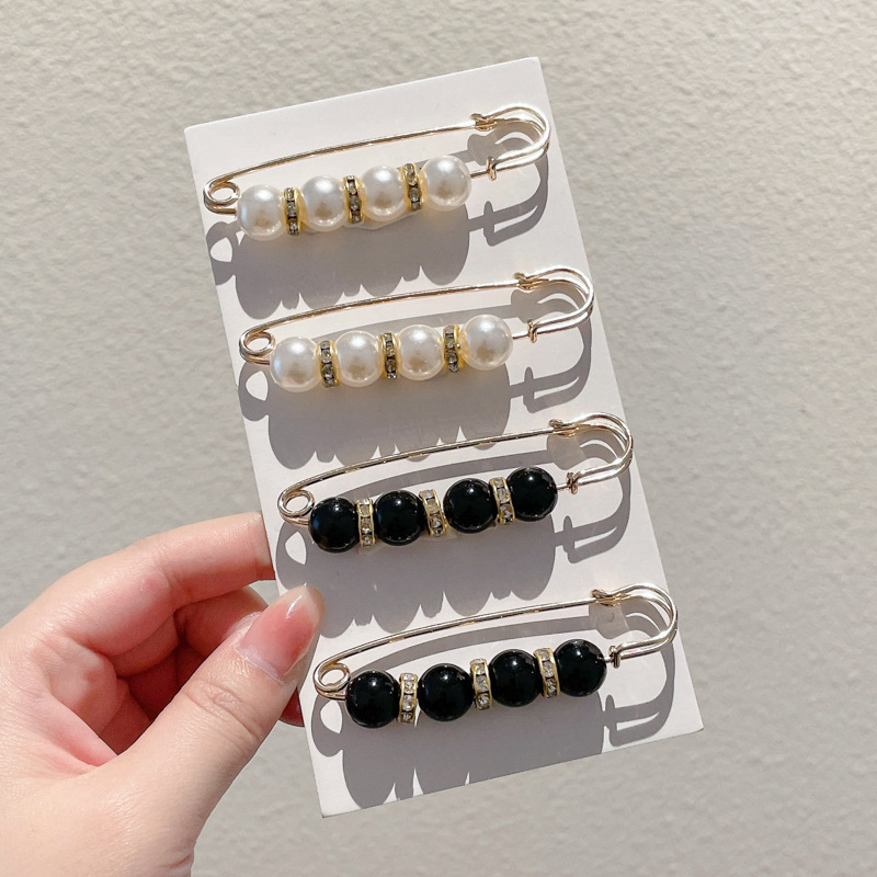 Falda con hebilla de cintura de perlas, circunferencia de cintura grande, cambio de artefacto, hebilla anti-luz, ropa, broche de diseño fijo