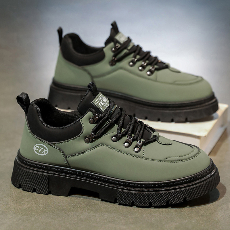 Zapatos de hombre primavera 2026 nuevos zapatos de trabajo al aire libre Martin negros británicos para trabajar zapatos de protección laboral casuales para hombres