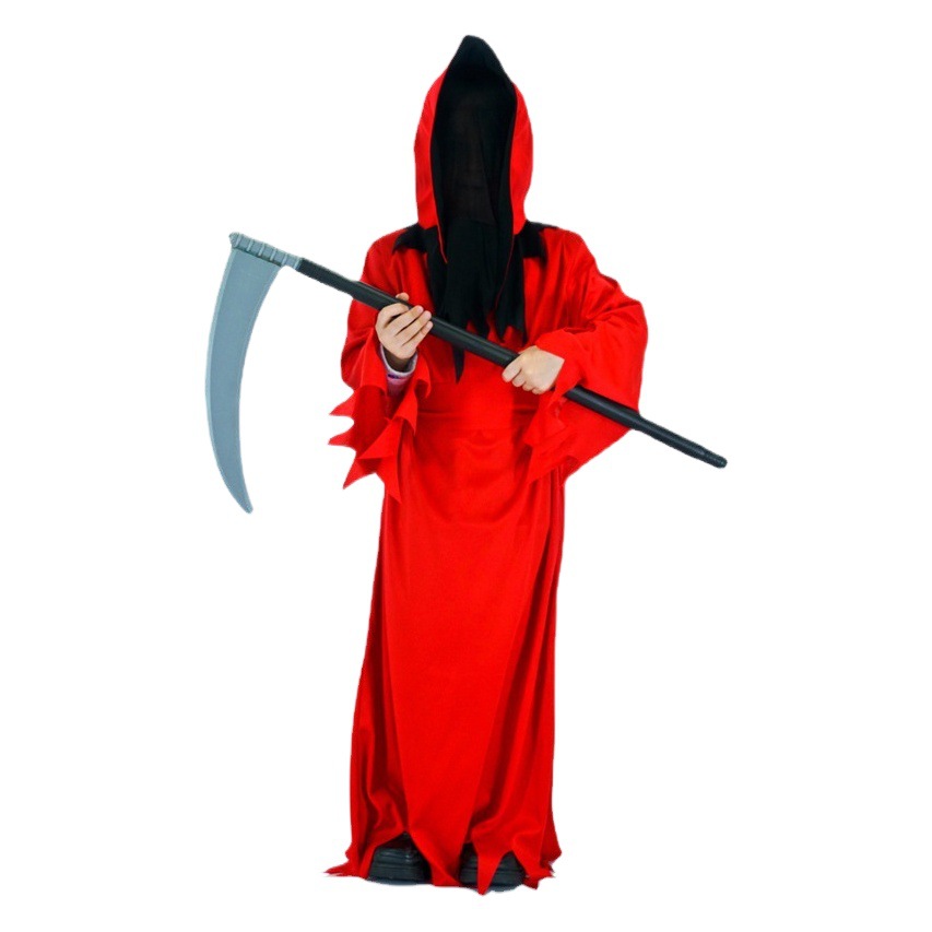 Ropa de cosplay de la muerte del muchacho ropa de Halloween rojo de la muerte del muchacho