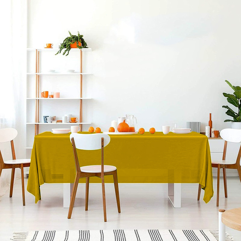 Mantel Desechable de Color Sólido, Mantel de Plástico PE Impermeable y Resistente al Aceite, Engrosado, para Hotel, Hogar, Fiesta, Venta al por Mayor, Mesa de Comedor