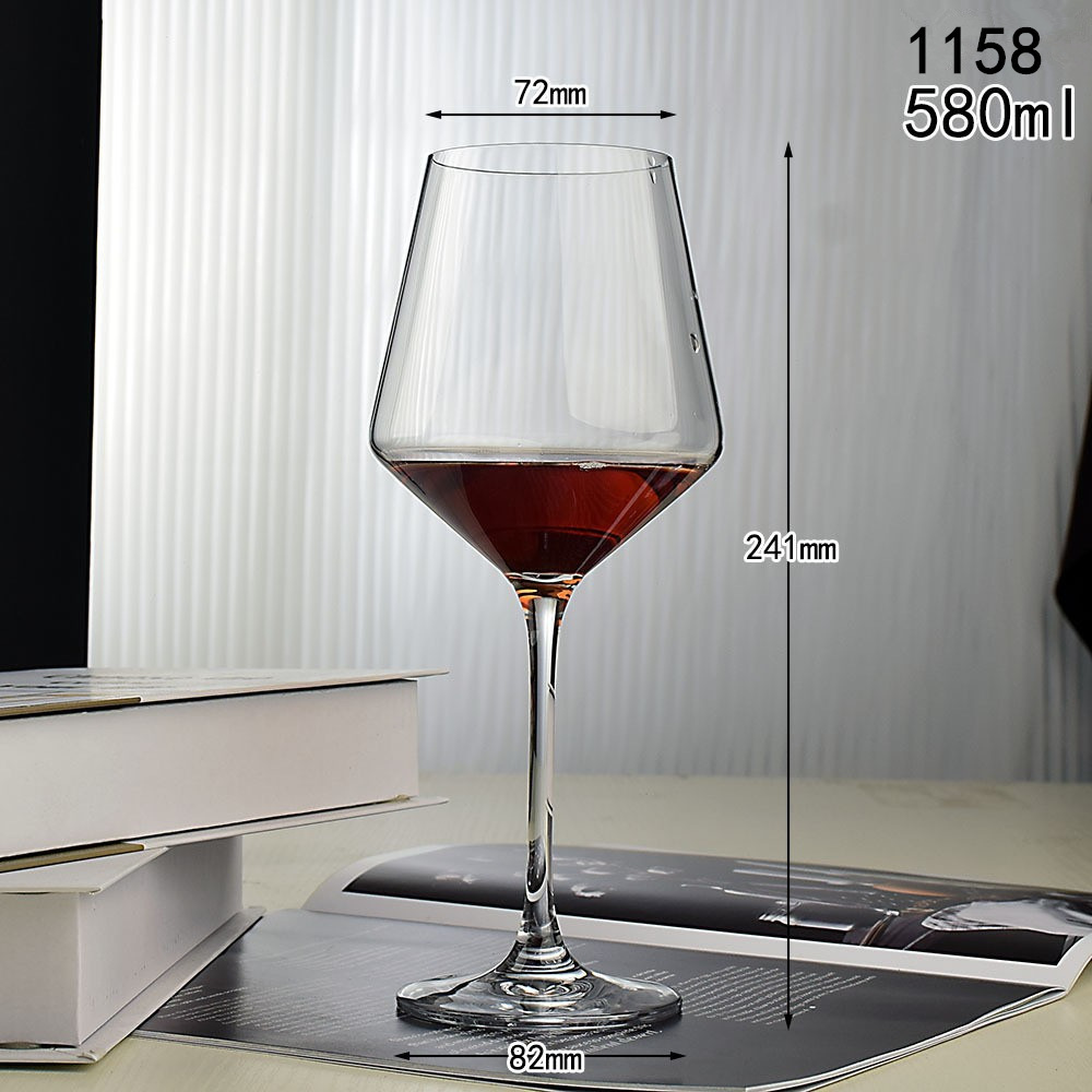 Copa de vino tinto de vidrio de cristal Copa de Burdeos Copa de vino a la copa se puede utilizar en la caja de regalo LOGO