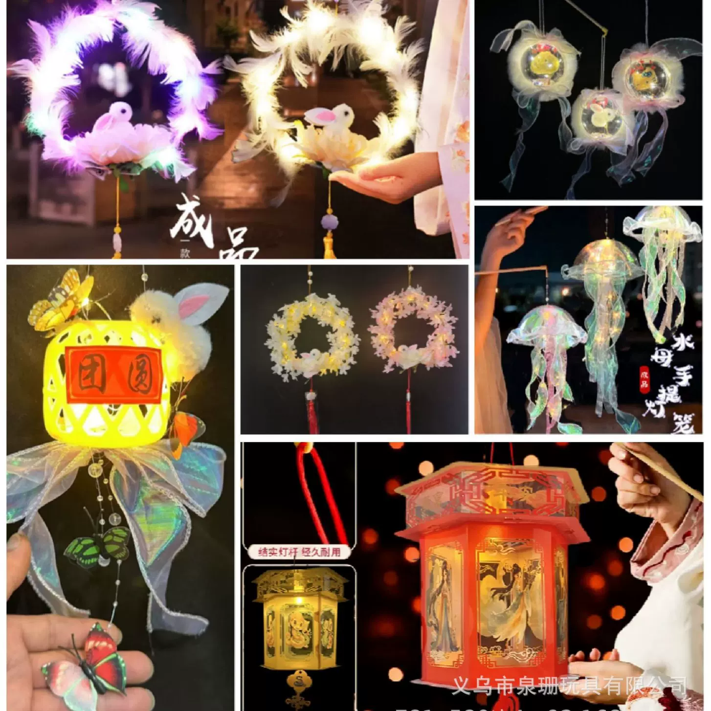 2026马年灯笼新年国风汉服小灯笼发光手提摆摊中秋节花灯批发宫灯