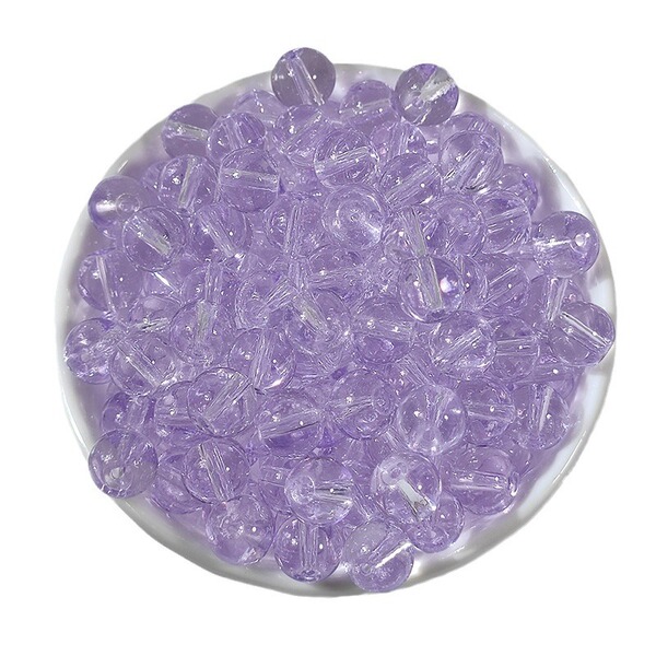 Transparent glass round beads