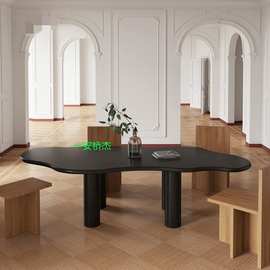 YT实木办公桌会议桌设计师工作台书桌洽谈桌子ins风异形不规则餐