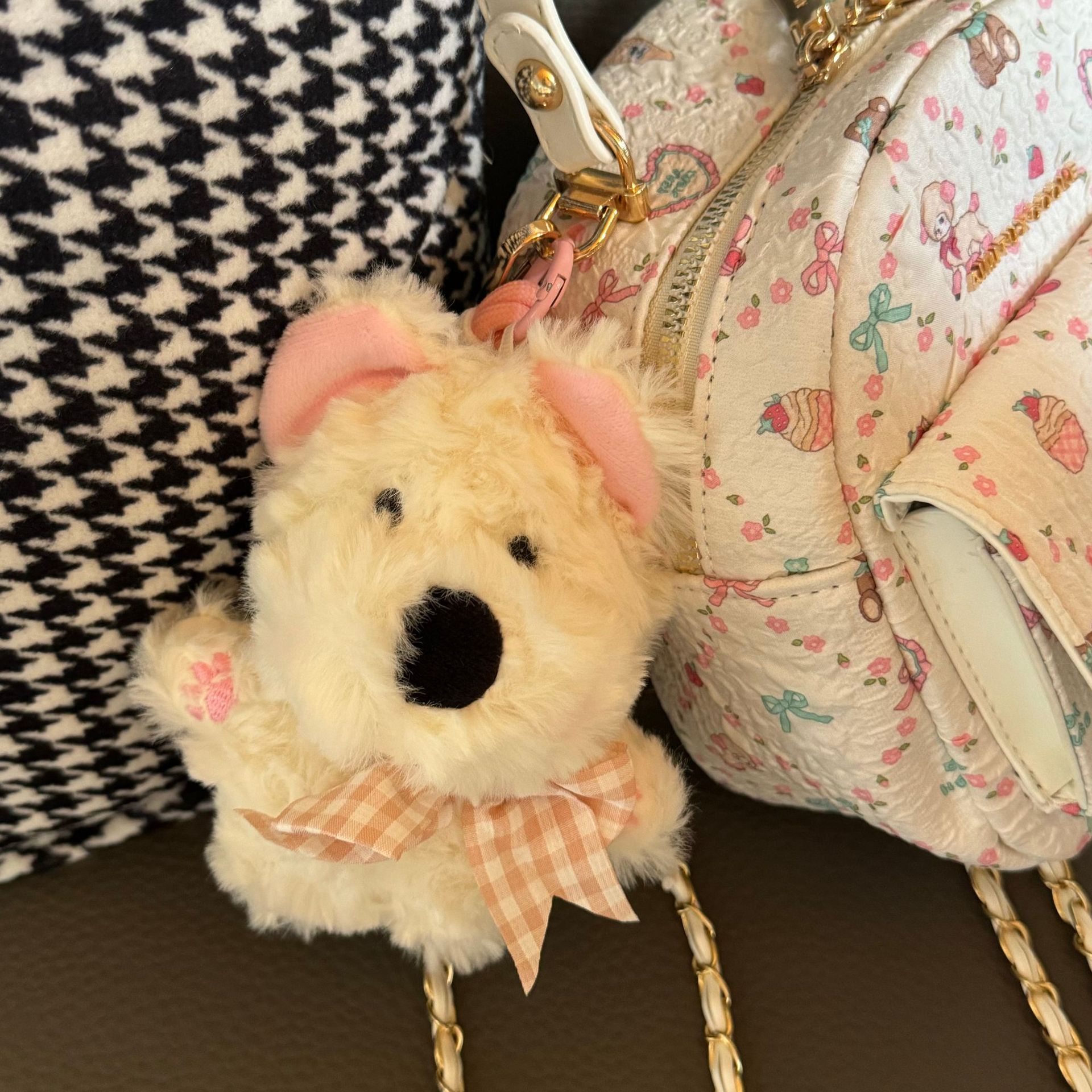 Nuevo West Highland colgante muñeca garabateado cachorro lindo muñeca mochila colgante creativo regalos para niños al por mayor image 7