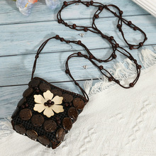 女包特色民族风椰壳包斜挎包 手工编织斜挎包 女包