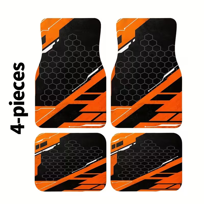 Cross-Border Dropshipping of Crystal Velvet Dirt-Resistant and Easy-Care Floor Mats, Four-Piece Set of All-Season Car Floor Mats, Available for Dropshipping