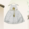 Summer vest sleevless, shiffon dress with sleeves, small princess costume, Korean style, children's clothing