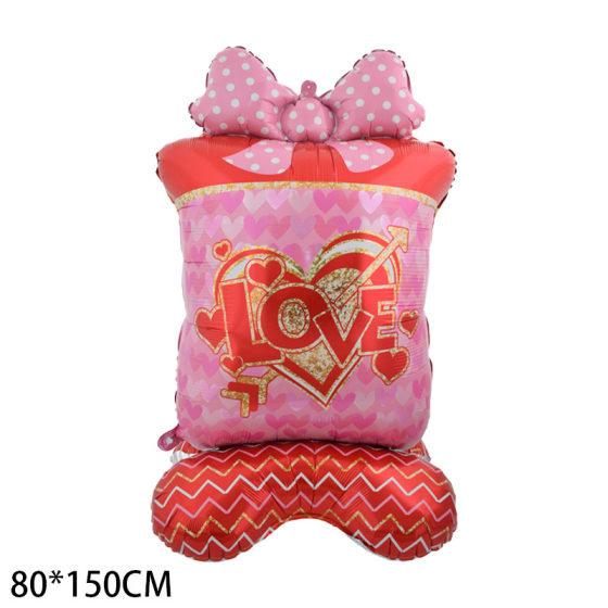Cross-border New Valentine's Day Aluminum Film Balloon Love Bear Lips Love Letter Rose Confession Scene Layout Balloon