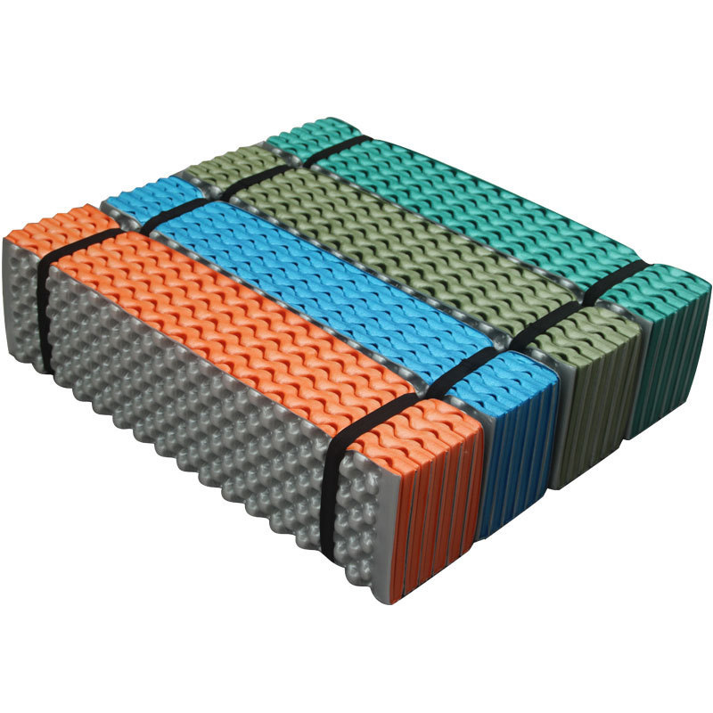 Outdoor moisture-proof mat single sleeping mat aluminum film 12 fold XPE folding egg slot moisture-proof mat EVA foam mat honeycomb mat