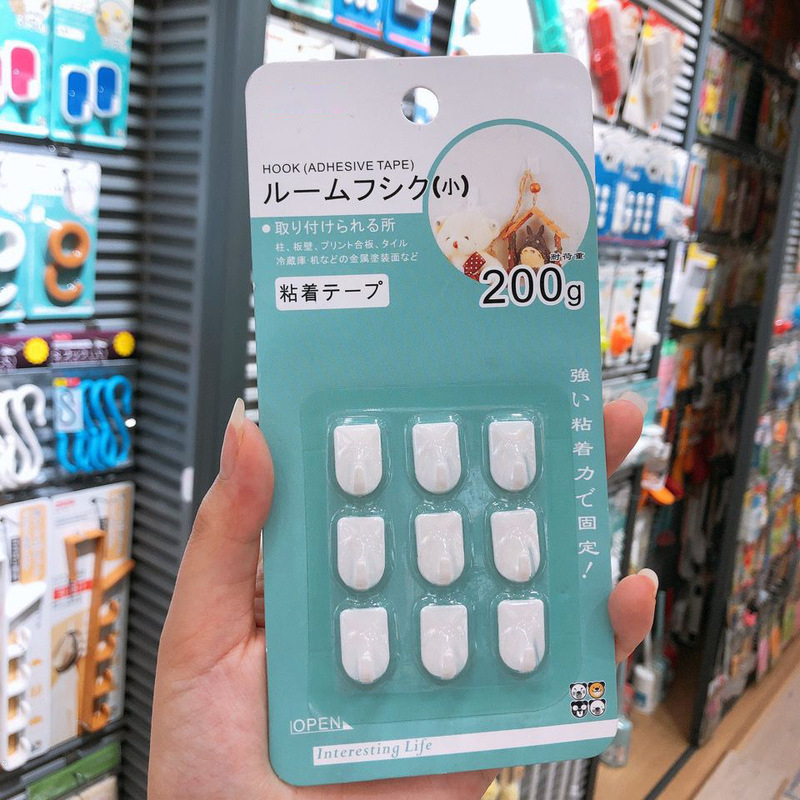 Patent Punch-free Little Red Riding Book Same Mini Hook Strong Adhesive Hanging Key Decoration Small Hanging Hook Pocket