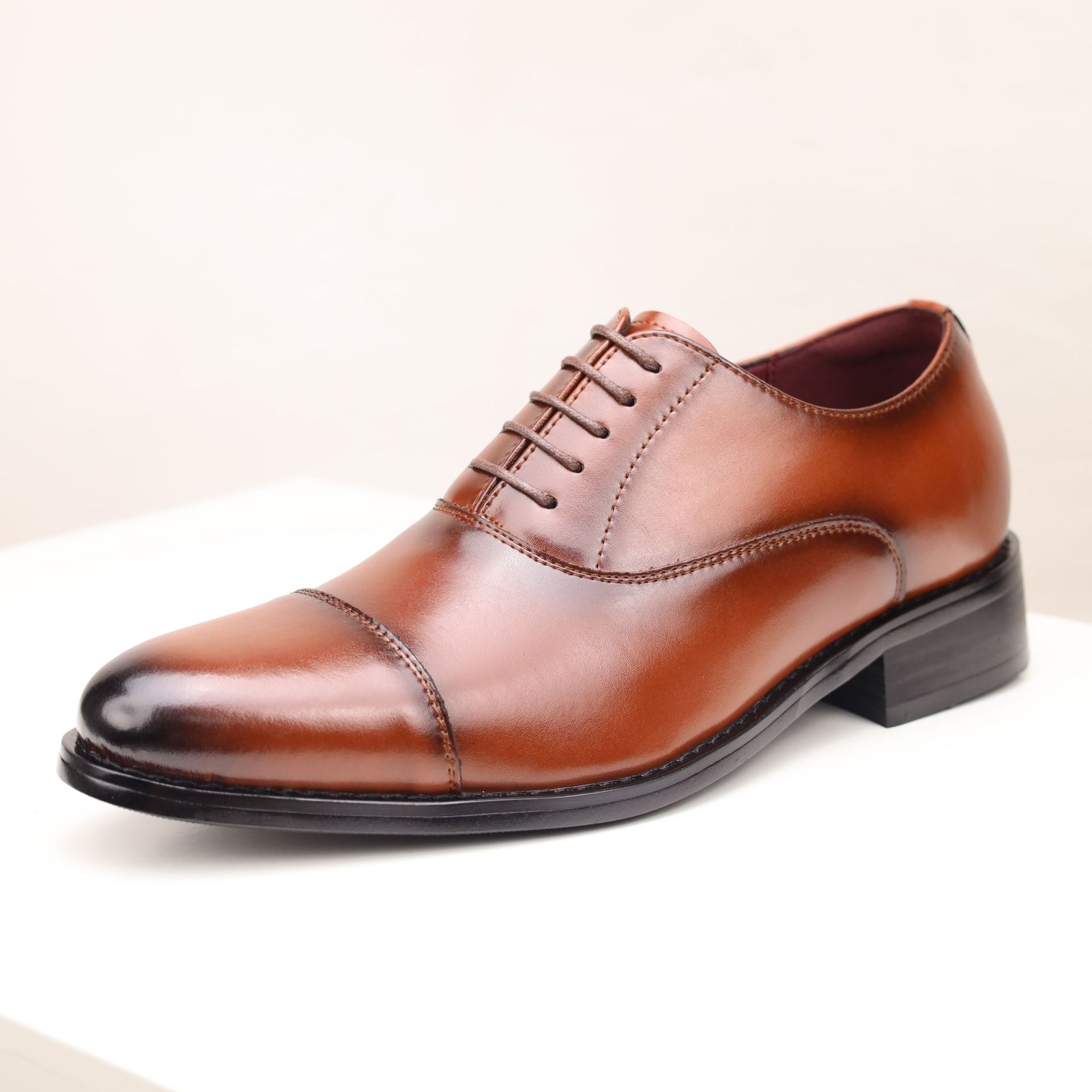 Zapatos de cuero zapatos de negocios para hombres Oxford zapatos de hombre cuero genuino desgaste formal zapatos de cuero para hombres de tres articulaciones zapatos de cuero de altura oculta estilo británico image 11