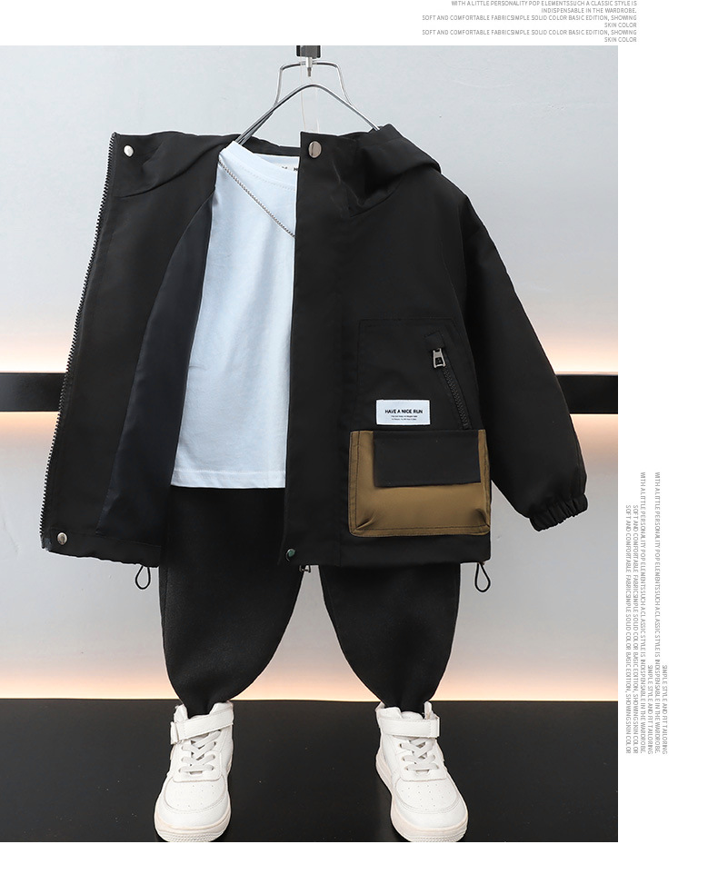 Casual Color Block Nylon Boys Outerwear display picture 3