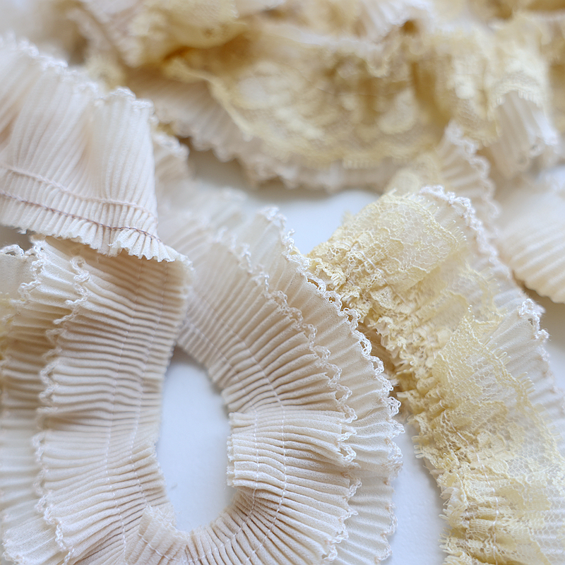 雪纺蕾丝皱褶裙边荷叶边服装花边辅料
