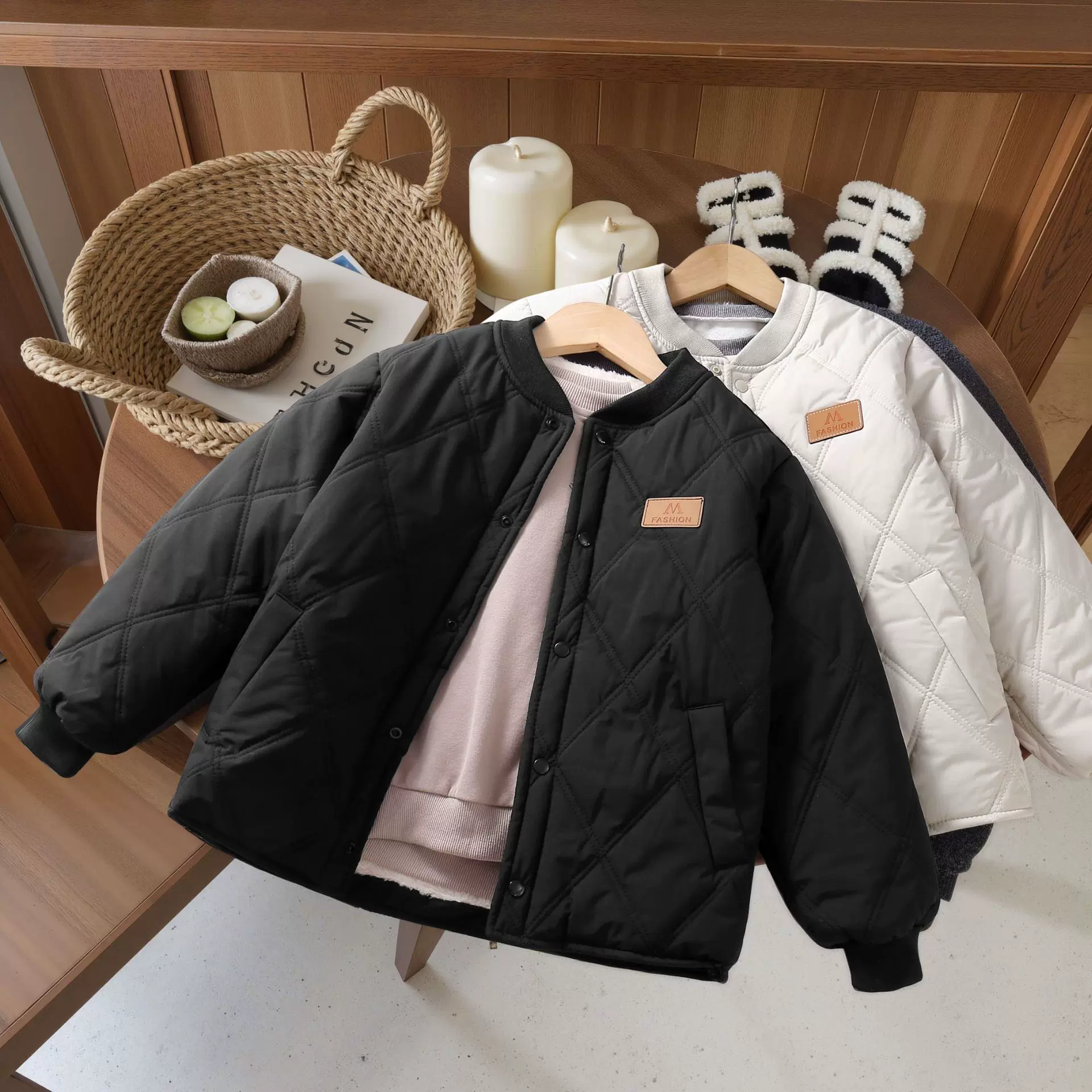 秋冬季新款儿童内胆男童保暖女童加绒棉服中大童棉袄外套校服搭档