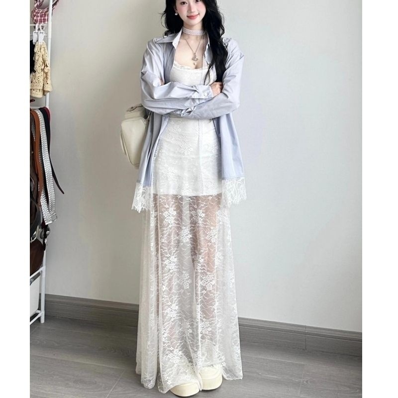 Spring design fashionable lace shirt