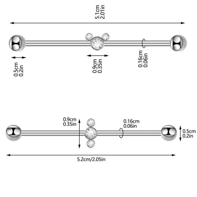 Zirconium, earrings, piercing, (Cross-border trading), wholesale