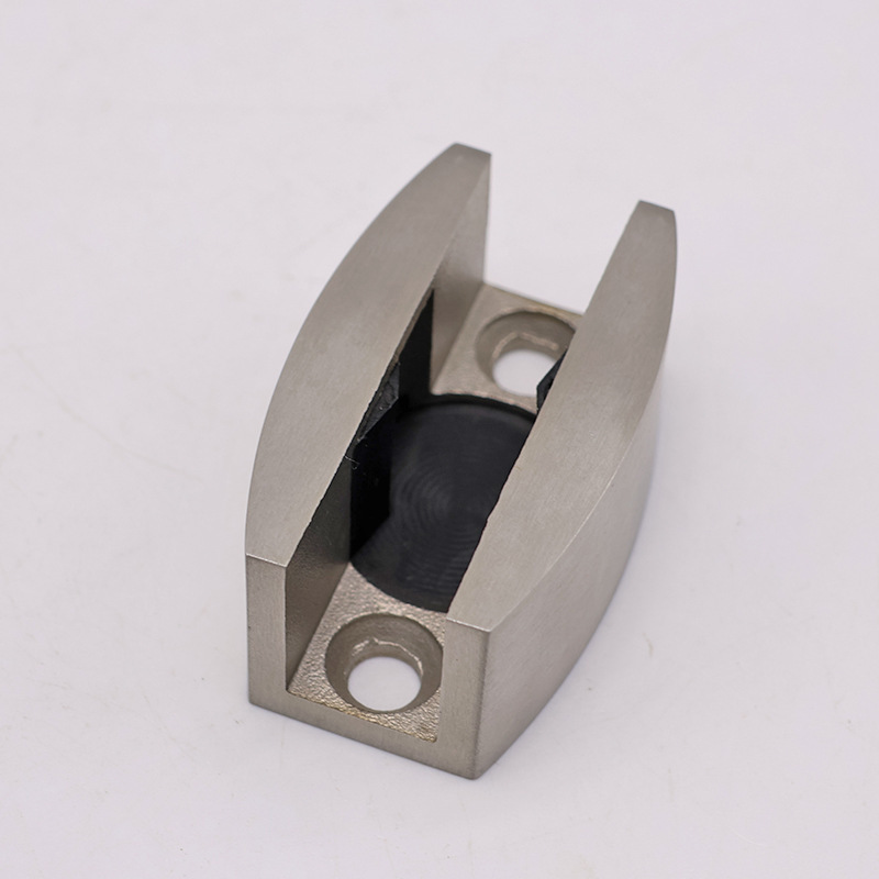 Estabilizador de vidrio para puerta de ducha, acero inoxidable 304, riel móvil superior para puerta, acabado brillante lijado, limitador de puerta corredera para baño