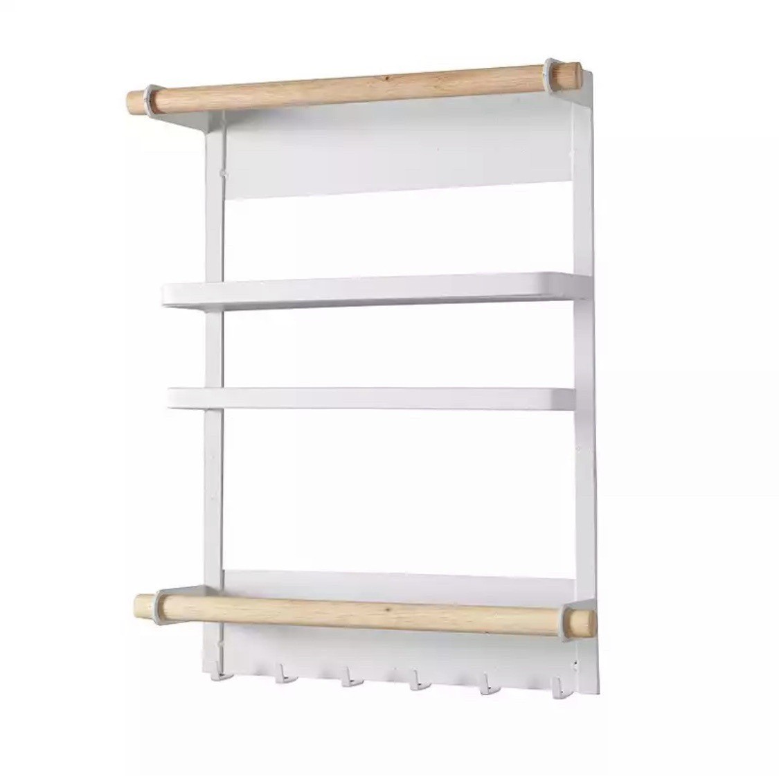 Fábrica de una pieza magnética refrigerador estante lado colgando tejido estante cocina estante de almacenamiento de condimento botella almacenamiento rack hierro