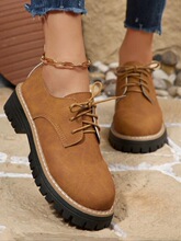 V 36730 Lace-Up Thick Sole Casual Loafer ϵ������ָ�Ь