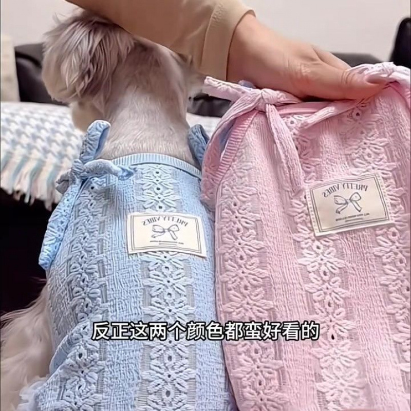 Pet Dog Harness Retro Bow Little Harness encaje que osos Schnauzer Teddy Yorkshire ropa