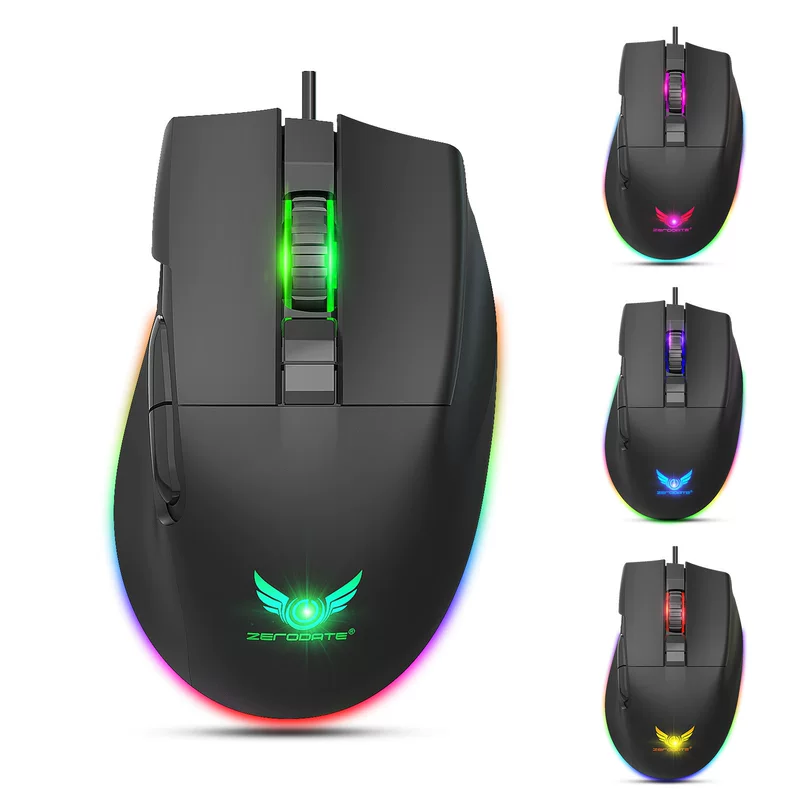 Spot game peripherals optical and electrical mouse G26 8-key RGB light macro definition mechanical game mouse game universal