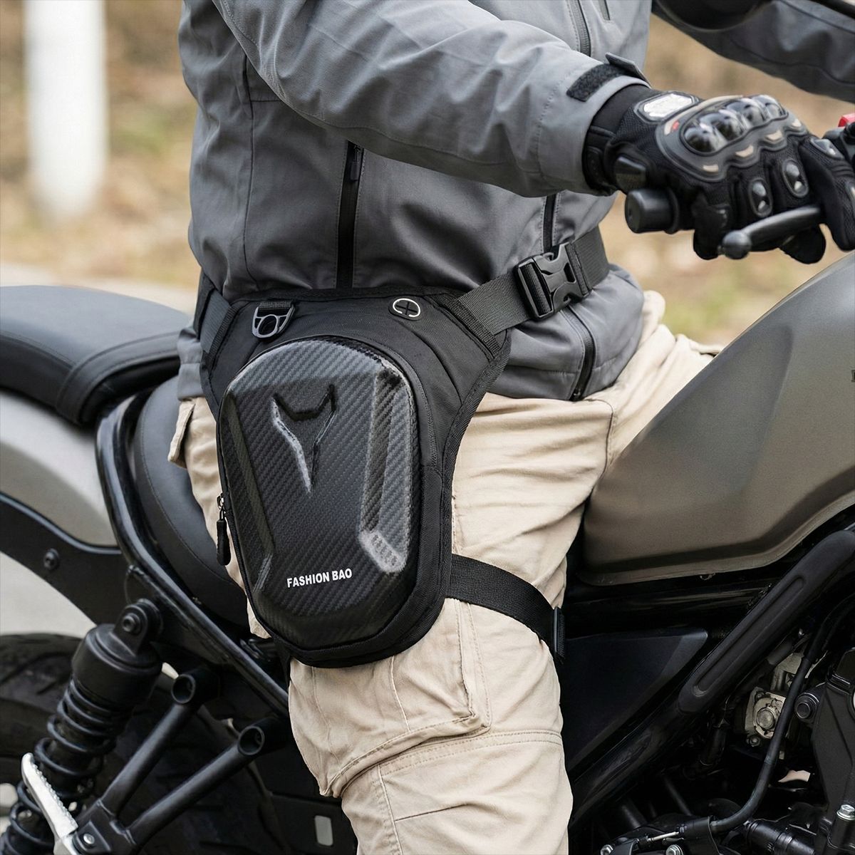 Bolsos de piernas de ciclismo transfronterizo, equipos de motocicleta, bolsas de jinete a prueba de agua, bolsas de cintura de motocicleta deportivas al aire libre
