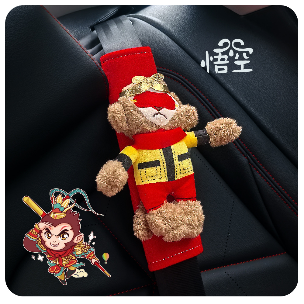 Car Seat Belt Cover Shoulder Pad Cute Plush Cartoon Car Seat Belt Decoration Car Shoulder Strap Shoulder Pad for Women