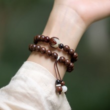 复古金丝檀串女森系学生手链情侣佛珠手串檀香手串天然中国风佛珠