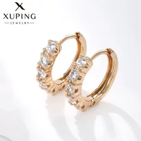 Xuping Europa, Europa, in Wind медный сплав с гальваническим покрытием 18k золотой микро-инкрустированный цирконовый ушной застежки для ушей модные дикие серьги