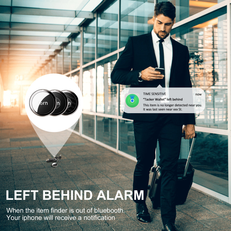 平替airtag真皮防丢器FindMy全球定位器钥匙扣钱包背包防丢神器|undefined