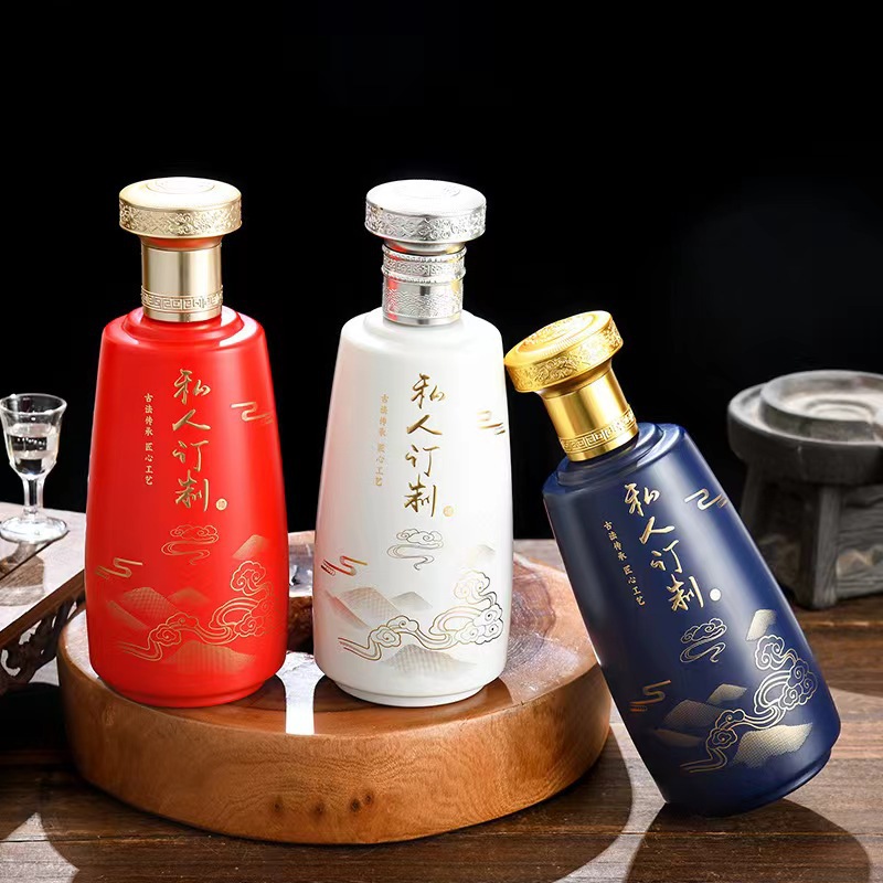 白酒玻璃酒瓶精致空酒瓶自酿白酒分装瓶密封酒瓶一斤装玻璃瓶