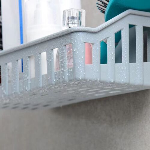 Huisi shampoo storage rack wall-mounted bathroom sink storage rack storage box punch-free bathroom storage rack