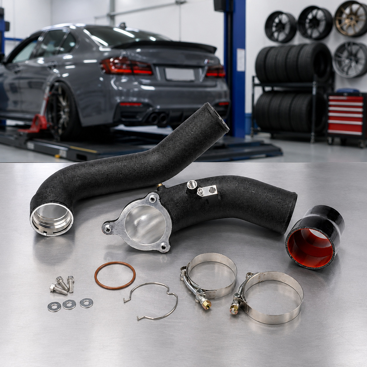 Intercooler Intake Aluminum Pipe Kit Is Suitable for Bmw B58 F Series 140I M440I 540I g Series X3X4