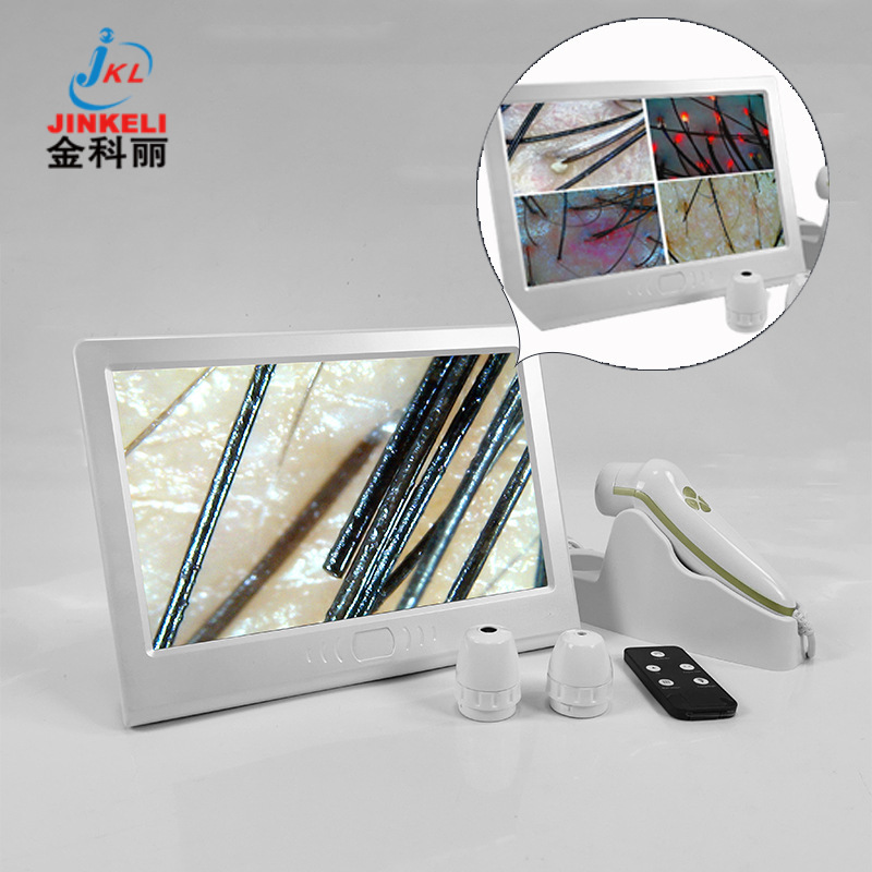 充电款头皮检测仪13寸三光谱四分割对比图片储存SPA美容仪