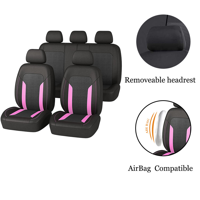 All-season universal car seat covers, fabric with double waistline, 9-piece set for five-seater, bestseller on cross-border Amazon, Wish, and AliExpress