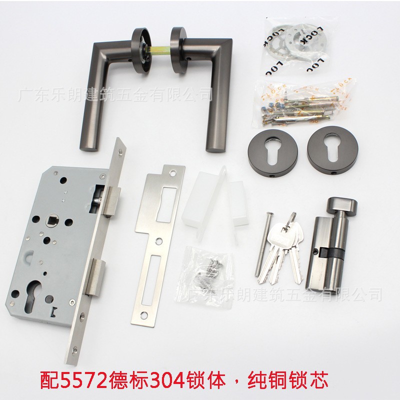 Fabricante mayorista cerradura de puerta interior de aleación de zinc cerradura de puerta de habitación cerradura de cerradura de cobre cerradura silenciosa universal