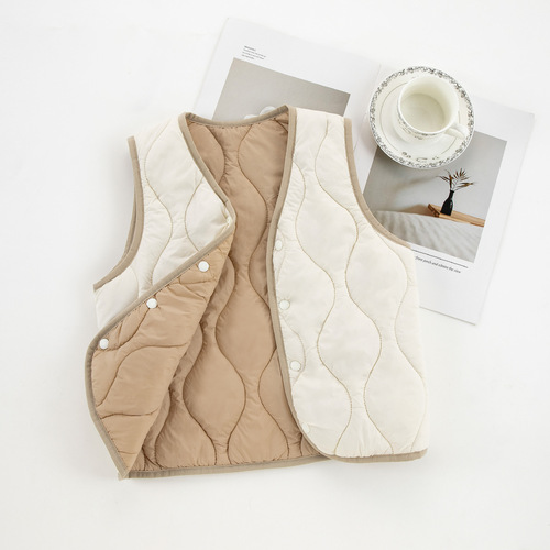 School uniform magic for boys and girls, winter and autumn full wool filled baby middle school student down jacket inner vest innerwear