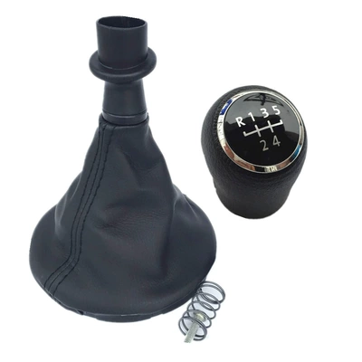 Suitable for Volkswagen T5 5/6 Speed Shift Dust Cover Handle Handball Gear Head Shift Lever Gear Head (Cab and accessories) - black-5th-gear