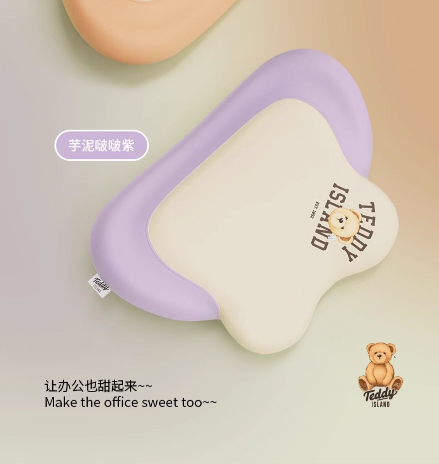 [Teddy Ailan Collaboration] Office Lumbar Support Cushion Seat Back Support Waist Pillow Memory Foam