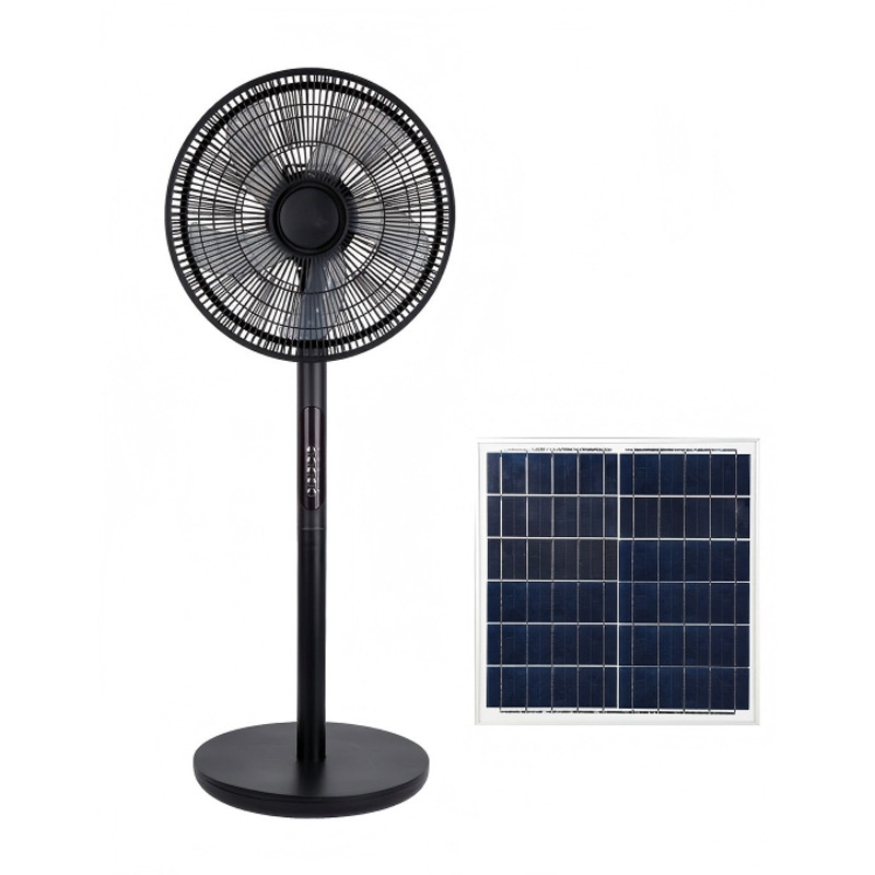 ventilador solar ventilador de piso solar de carga 10 pulgadas ventilador vertical de carga de viento grande con panel solar
