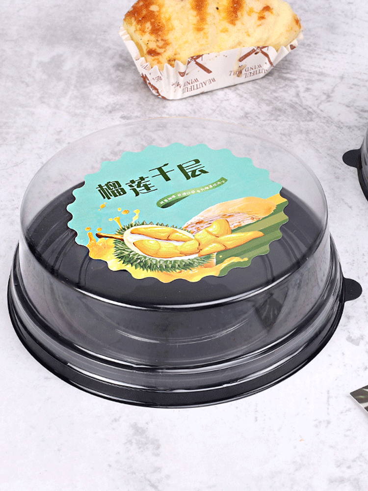 6 pulgadas 8 pulgadas redonda de plástico transparente de 4 pulgadas cumpleaños antiguo Qifeng 1000 queso pastel caja de mousse