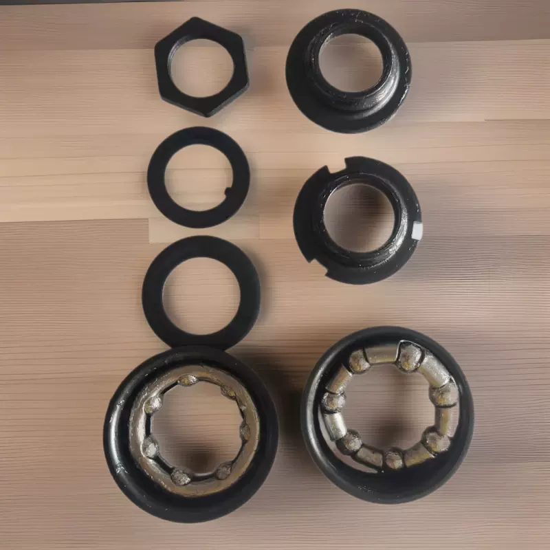 童车中轴碗组轮轴自行车连体拐全套总成单车珠架挡碗件