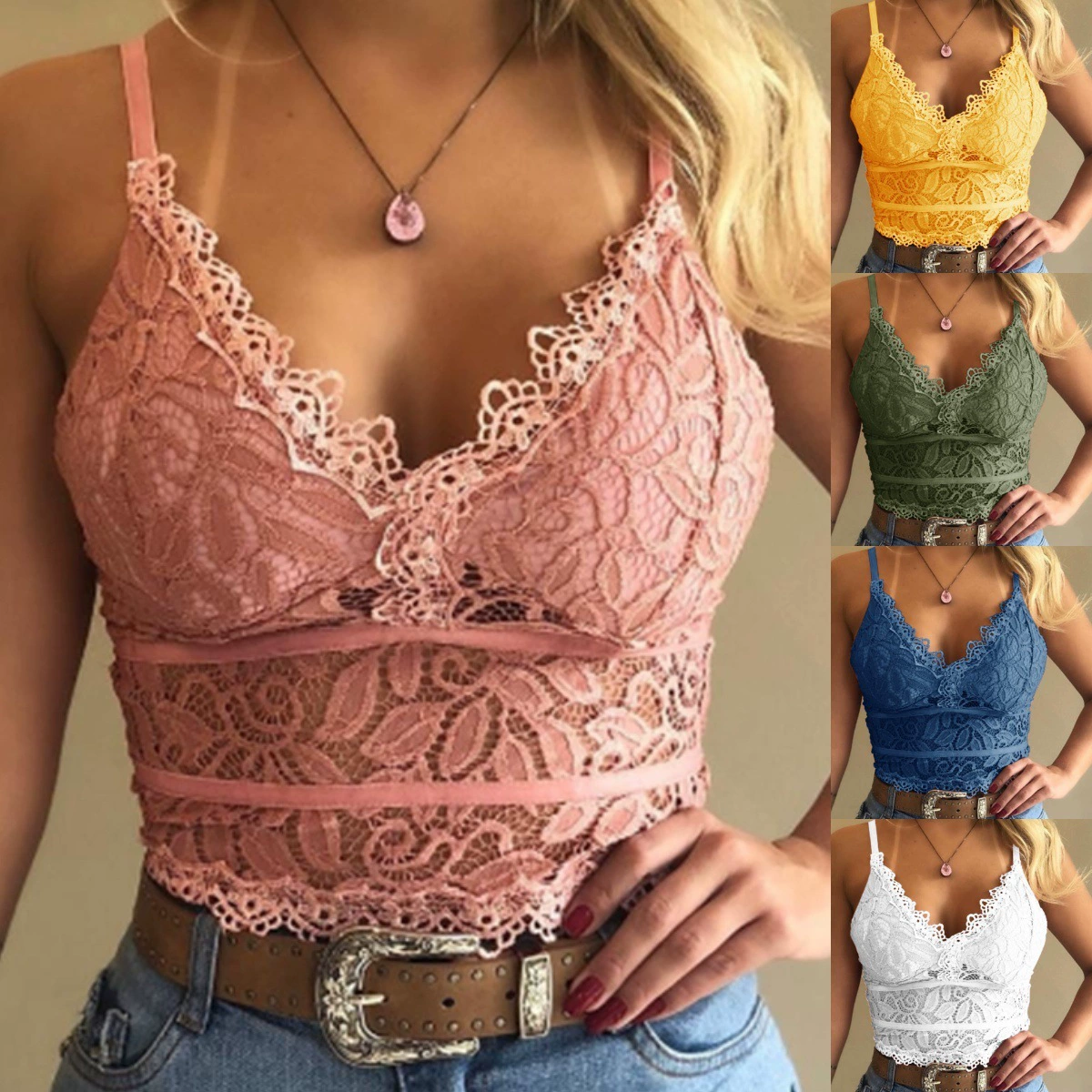 Sexy lace bra top, wireless bra, underwear, thin strap, backless